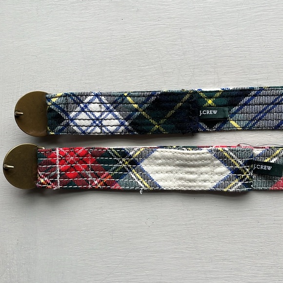 J.Crew Vintage Plaid Belt Bundle, Dalmatian and Beagle Buckles EUC size S/M* - Picture 8 of 10